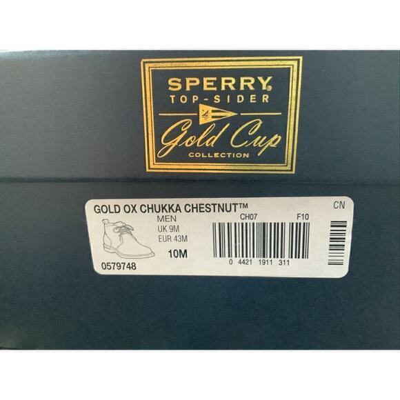 Sperry Top-Sider Mens Ankle Boat Chukka Boots Brown Gold Cup Oxford 10 M - Picture 8 of 8